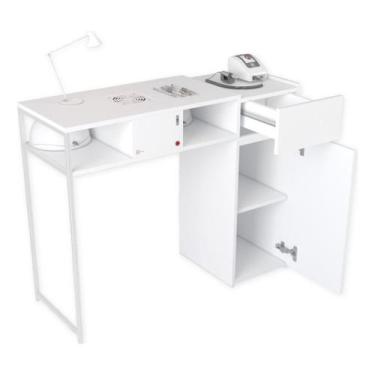 Imagem de Mesa De Manicure Profissional Metalon Com Sugador Embutido - NoBrand, 