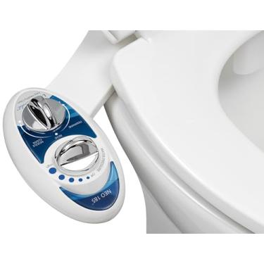 Imagem de LUXE Bidet NEO 185 – Autolimpeza, bocal duplo, acessório de bidê não elétrico para assento de vaso sanitário, pressão de água ajustável, lavagem traseira e feminina (azul)
