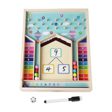 Imagem de KiBcsLic Brinquedos de aprendizagem de matemática para crianças, ferramenta de ensino, adição educacional de jardim de infância, subtração, decomposição de, L