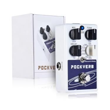 Imagem de Domary POCKVERB Reverb Delay Pedal de Efeito de Guitarra 7 Efeitos de Reverb 7 Efeitos de Atraso Função Tap Tempo True Bypass Tons Ambientais Músico