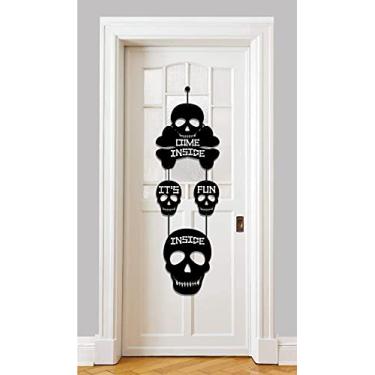Imagem de Cabide de porta de caveira preta