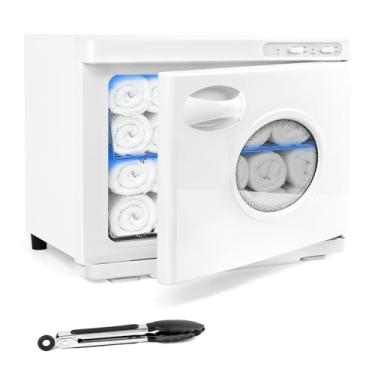 Imagem de Yofuly Aquecedor de toalha quente, aquecedor de toalhas de spa profissional de 23L com clipe, máquina de aquecimento extra grande para esteticistas de salão de massagem, barbearia, branco