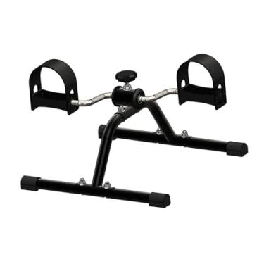 Imagem de YIJU Exercitador de pedal de bicicleta sob a mesa, exercitador de pernas, multifuncional, máquina de exercícios cardiovasculares para sentar e para idosos, Preto