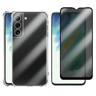 Imagem de Kit Capinha Anti Shock e Película Privacidade 3D Anti-Spy Compatível Samsung Galaxy S21 FE