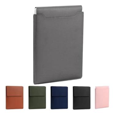 Imagem de Capa Protetora para Notebook 14 Polegadas, Preta, Couro Sintético, Resistente a Água, com Mousepad Integrado, para Uso Profissional (Preto)