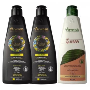 Imagem de Kit Arvensis Cachos Co-wash 300ml + Condicionador Anti Quebra 300ml