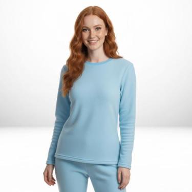 Imagem de Pijama de inverno Feminino Quentinho - Super Estilo, Azul celeste, G