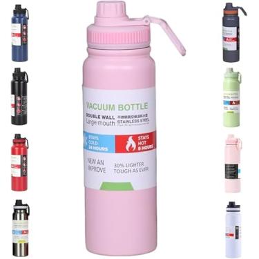 Imagem de Garrafa Térmica Inox Esportiva 800ml Parede Dupla a Vácuo | Mantém Bebidas Quentes ou Frias 12h | Tampa Hermética Antivazamento | Ideal Academia, Escritório, Viagem, Trilhas e Treinos (rosa)