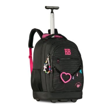 Imagem de Mochila Rodinha Rebecca Bonbon Heart Beats 19 | Rb27009 (Preto)