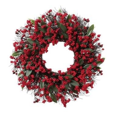 Imagem de Nishiyuenyi Guirlanda de Natal Artificial para Porta de Entrada, Faça Você Mesmo, Enfeite Natalino, Guirlanda Sazonal para O Dia de ação de Graças, Casa, 45cm