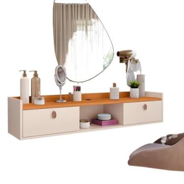 Imagem de Penteadeira Camarim Suspensa Com 2 Porta E Passa Fios(Off White /)