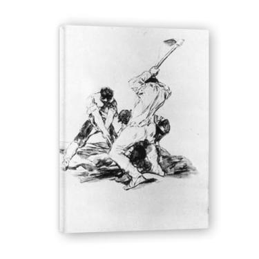 Imagem de Impressão em tela romântica espanhola Three Men DiggingFrancisco De Goya - Obra-prima do influente pintor romântico 69,8 x 98 cm emoldurado
