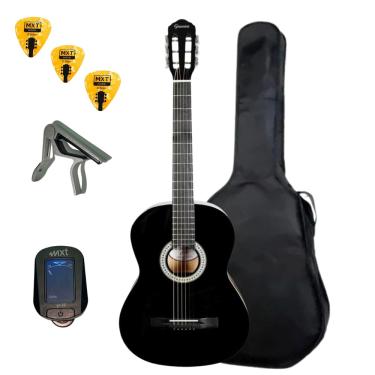 Imagem de Kit Violão Iniciante Aço Giannini S-14 Start Estudo C/Bag + Afinador Capotraste