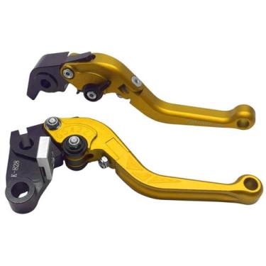 Imagem de Manete Esportivo Dobrável Zx-10r Zx10R Gravado a laser - NoBrand, Dour