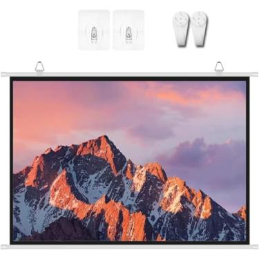 Imagem de Tela Do Projetor 30in 40in 50in 60in 72in Tela De Projeção Interna Externa 4:3/16:9 4k Hd Tela De Filmes Para Home Theater Escritório, White 16:9, 72in