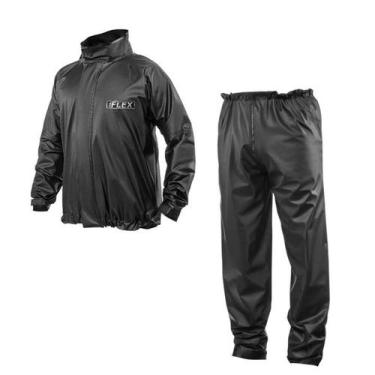 Imagem de Conjunto Para/Motoqueiro Pvc M Preto Napa Deltacapas
