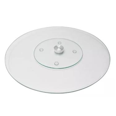 Imagem de Centro De Mesa Giratório Vidro Prato Decorativo Orbital 60cm