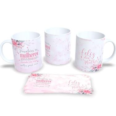 Imagem de Caneca de Porcelana Branca Dia Internacional da Mulher (Parabéns as mulheres)