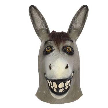 Imagem de Máscara Donkey Halloween Resina Animal Realista 27x35x35cm