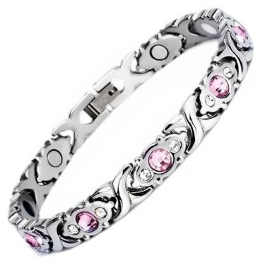 Imagem de Pulseira Magnética Zircônia Prateada Saúde Equilíbrio - TOTAL VARIEDAD