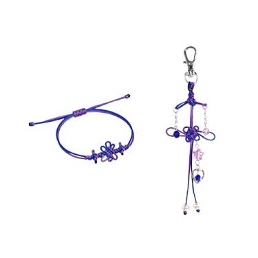 Imagem de SAVITO Pulseiras da Amizade Combinando Melhor Amigo Casal Pulseira Nó Coreano Demônio Huntrix Mercadoria Rumi Acessórios Presentes Artesanais para Meninas Mulheres, One Size, Poliéster, Sem Pedra