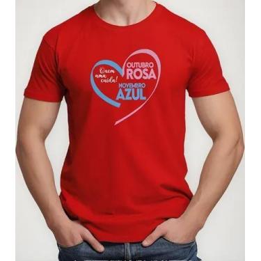 Imagem de Camiseta Camisa Adulto Feminina Masculina Algodão Campanha Outubro Ros
