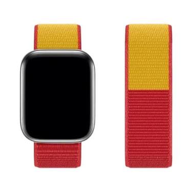Imagem de Pulseira De Nylon Para Apple Watch Band 44mm 42 40mm 45mm 38 41mm Brac
