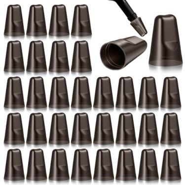 Imagem de IANFAN 40 peças de tampas de garrafa de licor, tampas de bico de despejo universal, barra, tampa de bico de borracha translúcida, tampas de garrafa de licor para bar, utensílios de cozinha doméstica