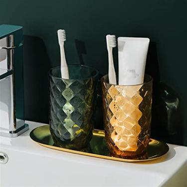 Imagem de Copo para escova de dentes para casal copo de enxaguante bucal escova de dentes enxaguante bucal feminino e masculino