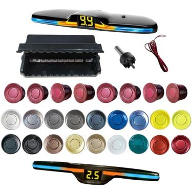 Imagem de SANDETOUN Kit de sensor de estacionamento kit de sensor de reserva sensor reverso para carro 18 opções de cores para sondas ajustável alarme volume profissional sensor de reversa para carro assistente