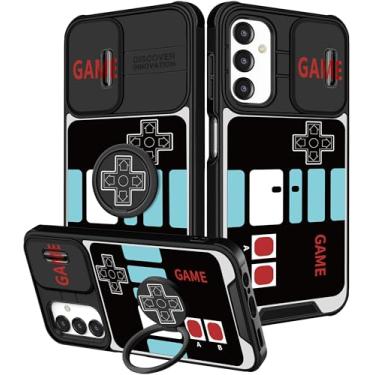 Imagem de Funermei Capa para celular Samsung Galaxy A14 5G - Capa de telefone feminina bonita estética console de jogos design exclusivo com capa de câmera e suporte de anel Funda para Samsung A14 5G