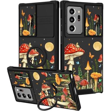 Imagem de Funermei Capa para celular Samsung Galaxy A36/A56 5G - Capa de telefone feminina bonita estética cogumelo lua design exclusivo com capa de câmera e suporte de anel Funda para Samsung A36/A56 5G