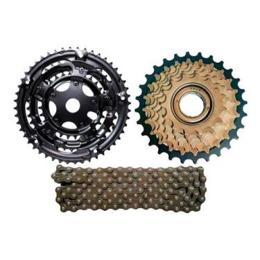 Imagem de Kit Relação Para Bicicleta Com Marchas 18v/21v 3x 6v/7v Bike - Maya