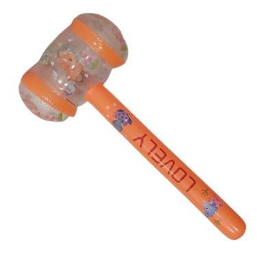 Imagem de Martelo Inflável Infantil 75cm – 5 Modelos Divertidos (Lovely, Dog, Tiger, Cat) Brinquedo Gigante para Festa, Piscina e Recreação Luma Festas (Lovely Laranja)