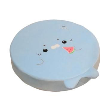 Imagem de Generic Almofada de assento em espuma viscoelástica com desenho animado, pufe de chão macio com estampa de, almofada para banqueta, para cadeira de, Azul