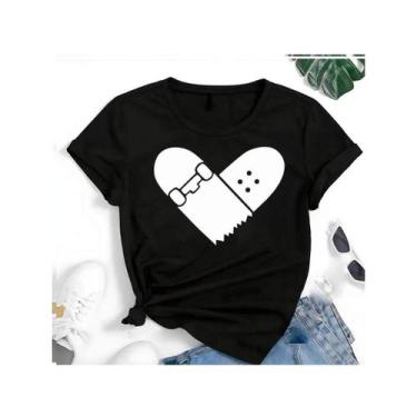 Imagem de Blusa T-shirt Plus Size Linda Eis-me Aqui Camiseta Feminina Blusinha T