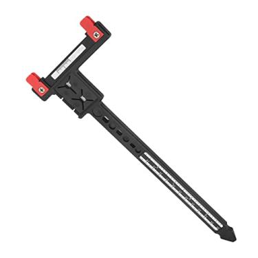 Imagem de KIMISS Régua T de Medição de Flecha para Ajuste Preciso de Composto e Recurvo - Ferramenta Essencial de Tiro Com para Melhor Desempenho de Tiro (Preto)