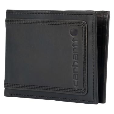 Imagem de Carhartt Carteira masculina de couro resistente com costura tripla, disponível em vários estilos, Preto (Passcase), tamanho nico