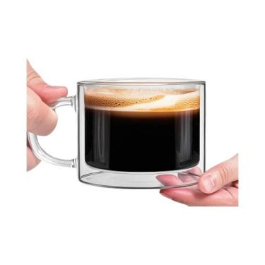 Imagem de Copo De Água De Vidro Isolado De Dupla Camada De Grande Capacidade 400