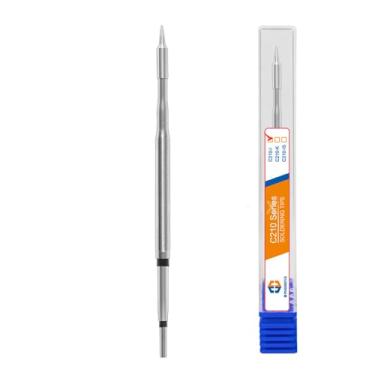 Imagem de Pontas de ferro de solda C210, substituição de cabeça de ponta de soldagem adequada para alça T210, núcleo de aquecimento para JBC GVM OSS estação de solda Aixun ferramentas de consumíveis de reparo