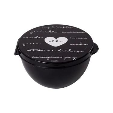 Imagem de Porta temperos alho decorado Glamour Preto Plasutil 13957 - Plasútil