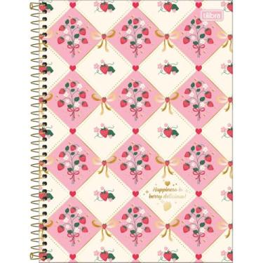 Imagem de Caderno Honey Be Berry! Morangos Universitário Espiral TILIBRA - 10M 160 Folhas (Happiness is Berry)