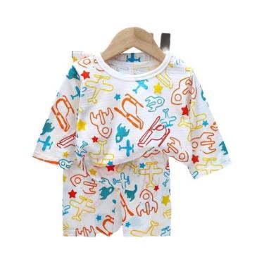 Imagem de Conjunto De Pijamas Infantis Leves De Manga Longa Com Design Fofo E Co