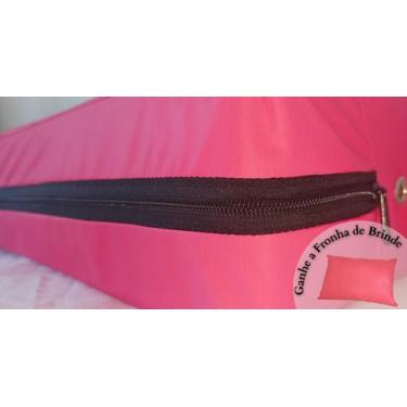 Imagem de Capa impermeável solteiro com fronha - Confecção WM , Rosa, 188x88x14