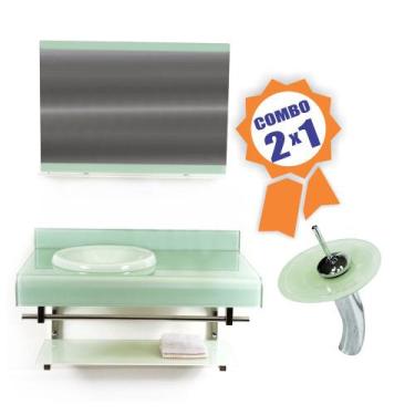 Imagem de Combo 2 em 1 - Gabinete 90cm Alemanha + Torneira Ibiza - EKASA, Branco