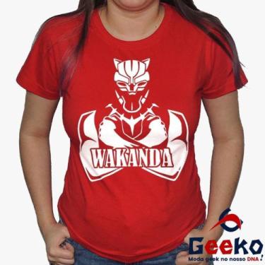 Imagem de Baby Look Wakanda 100% Algodão - Pantera Negra - Black Panther - Geeko