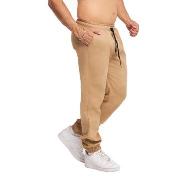 Imagem de Calça Plus Size Sarja Jogger Masculina Skinny Com Punho S01plusn - Woo