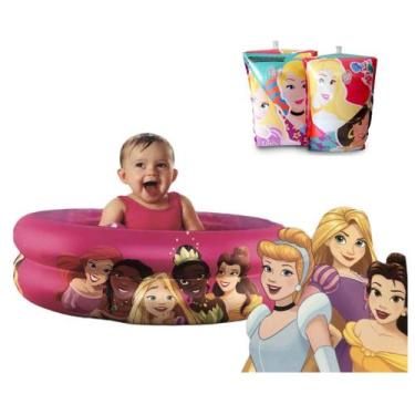 Imagem de Piscina inflável  infantil princesas da Disney Com Boia Braço - Etitoy