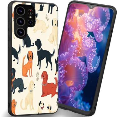 Imagem de RUUHLJLET Projetada para Samsung Galaxy S26 Ultra de 6,9 polegadas, a capa fosca macia oferece proteção total (cachorro fofo de desenho animado)