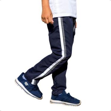 Imagem de Calça Infantil Tactel Masculina Uniforme Agasalho  - Ben20, 12, Azul